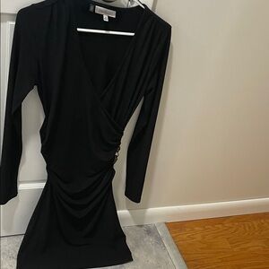 Jennifer Lopez Black Long Sleeve Dress